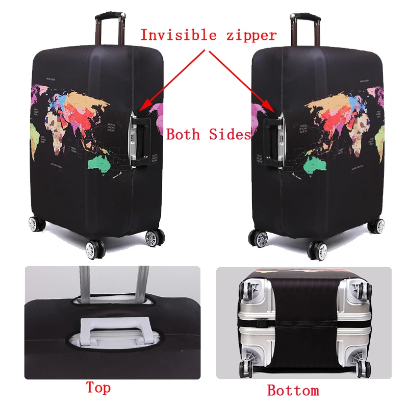 World Map Travel Luggage Suitcase 3 World Map Travel Luggage Suitcase 3
