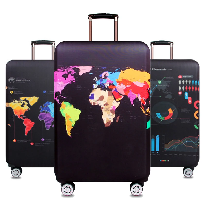 World Map Travel Luggage Suitcase World Map Travel Luggage Suitcase