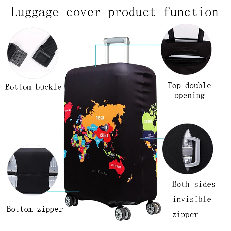 World Map Travel Luggage Suitcase 2 World Map Travel Luggage Suitcase 2